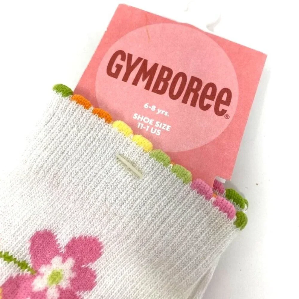 Vintage Gymboree Ankle Socks Casual Springtime Flowers Shoe Size 11-1 Girls